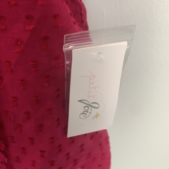 NWT Petit Joie Berry Button Up Short Sleeve Blouse - Picture 2 of 3